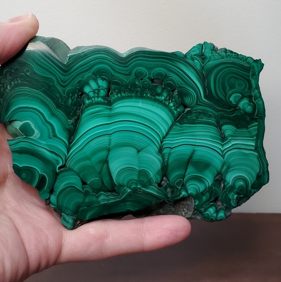 1.18 lbs Malachite Crystal Slab - Picture 4 of 17